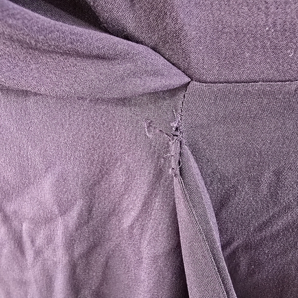 Reiss Melissa Cape Cutout Back Aubergine Midi Dress Gown Size 8 Drapey Draped - Picture 7 of 16